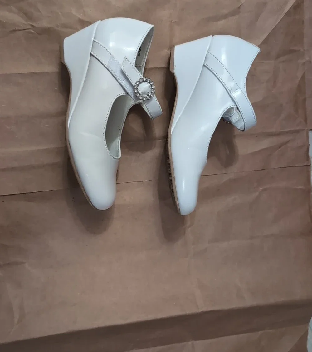 Christie & Jill Girls' White Dress Mary Jane Shoes